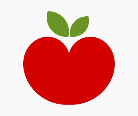 Red apple icon. Vector illustration Stock Illustration