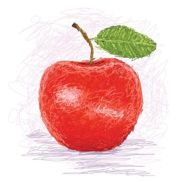 Red apple Stock Illustration