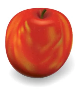 Red apple. Illustrazione stock