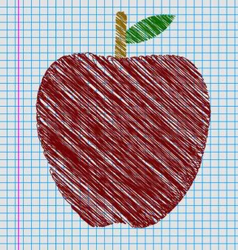 Red apple Stock Illustration