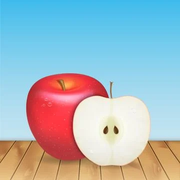 Red apple Stock Illustration