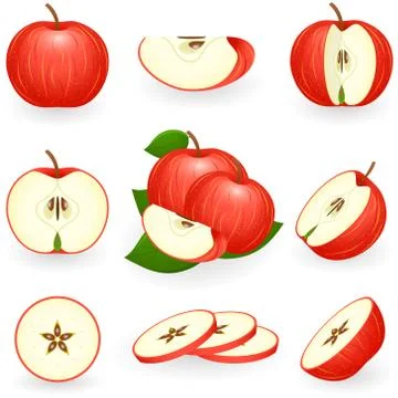 Red apple Ilustración de archivo