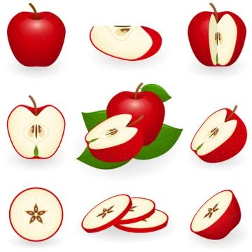 Red apple Stock Illustration