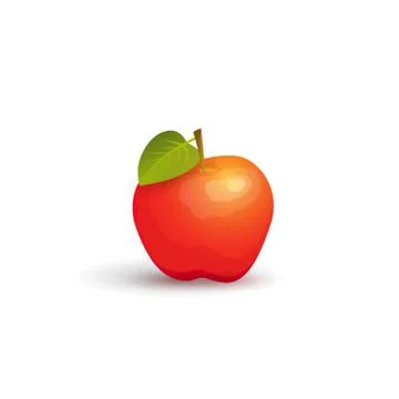 Red apple illustration Illustrazione stock