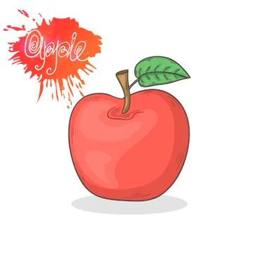 Red Apple illustration Stock Illustration