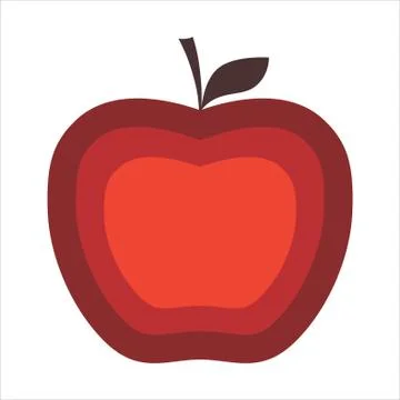 Red Apple Illustration Illustrazione stock