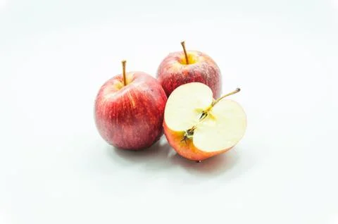 Red apple isolate on white background Stock Photos