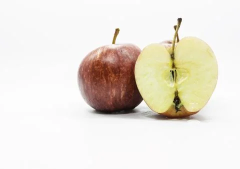 Red apple isolate on white background Stock Photos