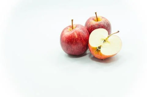 Red apple isolate on white background Stock Photos