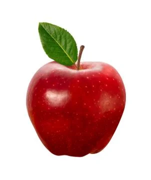 Red apple isolated with clipping path Stock Photos