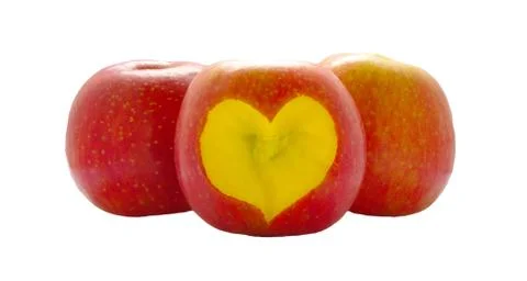 Red apple isolated . Stock Photos