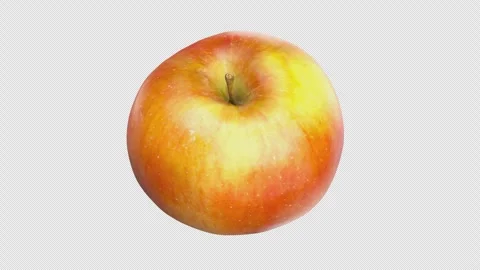 Red apple isolated on transparent background, fresh and juicy. Apple fruit .. 動画素材 268202366