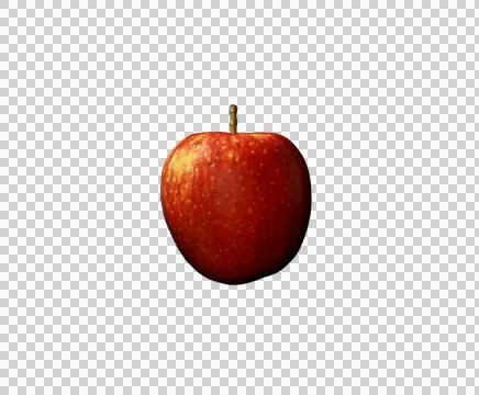 Red apple isolated on transparent background Stock Photos