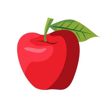 Red apple isolated vector Illustrazione stock