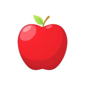 A Red apple. Isolated Vector Illustration Stock Illustration