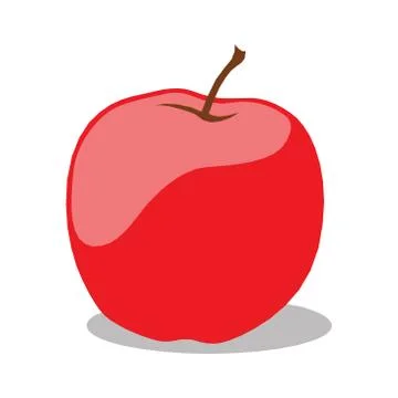 Red apple isolated on a white background Stock Illustration