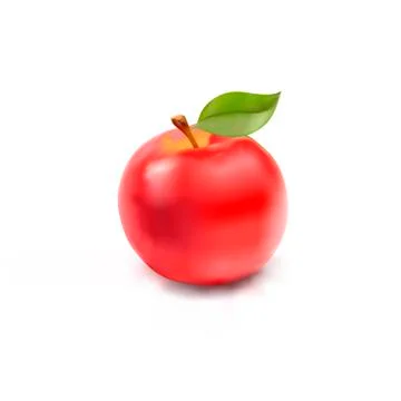 Red apple isolated on a white background Stock Illustration