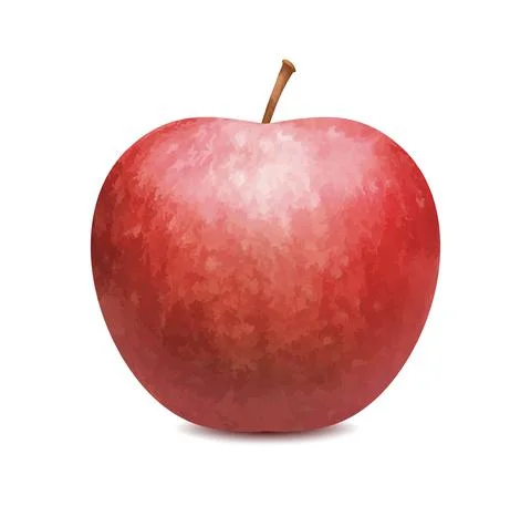 Red apple isolated on white background Stock-Illustration