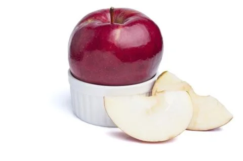 Red apple isolated on white background cutout Stock Photos