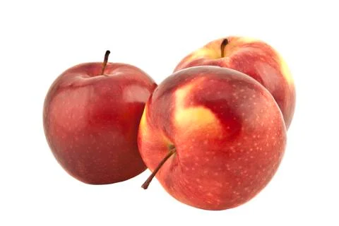 Red apple isolated on white background cutout Photos