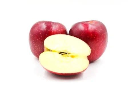 Red Apple isolated on white background. Stock Photos