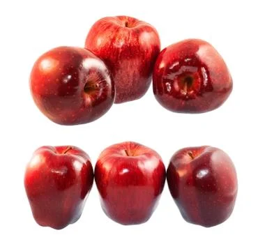 Red apple isolated on white background Stock Photos