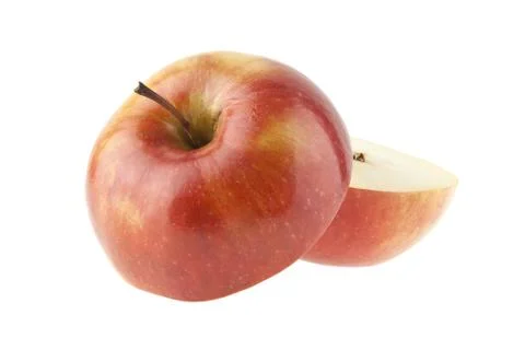 Red apple isolated on white background Stock Photos