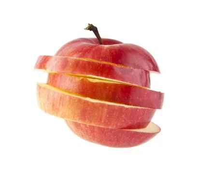 Red apple isolated on white background Stock Photos