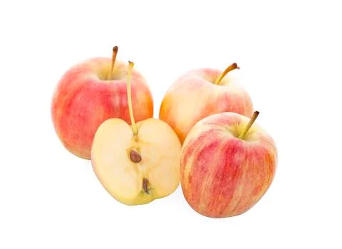Red apple isolated on white background Stock Photos