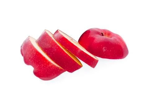 Red apple an isolated on white background Stock Photos