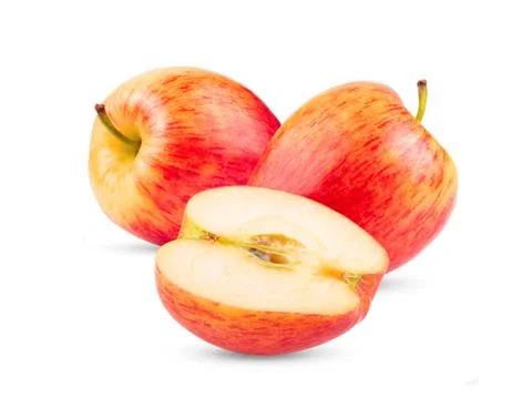 Red apple isolated on white background. full depth of field Stock Photos