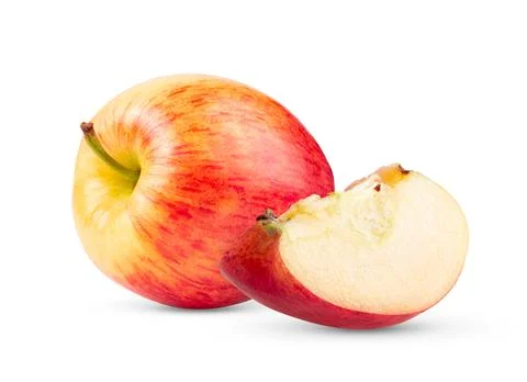 Red apple isolated on white background Stock Photos
