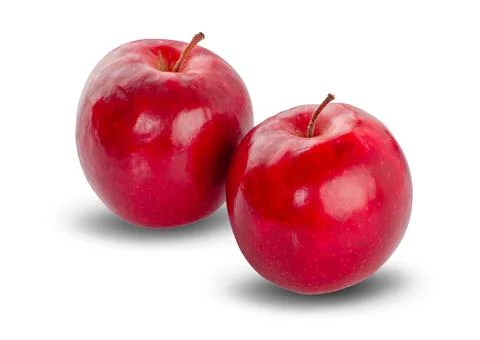 Red apple isolated on white background, clipping path Stock Photos