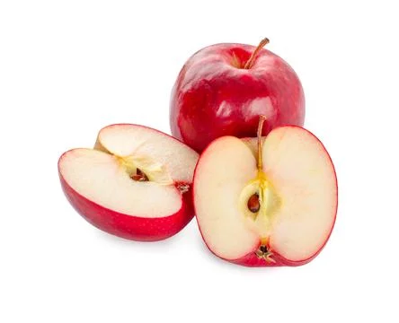 Red apple isolated on white background with clipping path Stock-Fotos