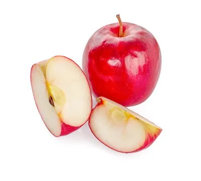 Red apple isolated on white background with clipping path and full depth of f Foto stock