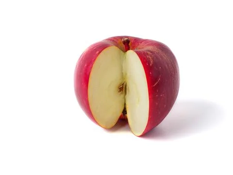 Red apple isolated on white background. Stock Photos
