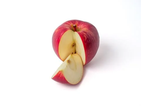 Red apple isolated on white background. Stock Photos