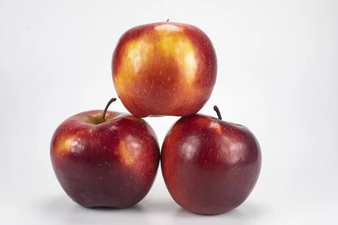 Red apple isolated on white background Stock Photos