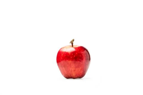 A red apple isolated on a white background with copy space Stock Photos