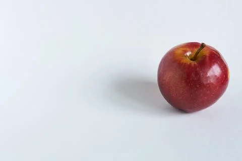 Red apple isolated on white background with copy space for your text. Stock Photos