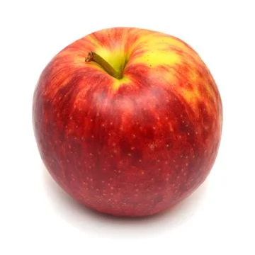 Red apple isolated on white background. Creative healthy food concept. Natu.. Stock Photos