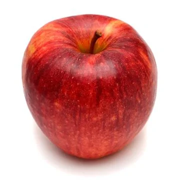 Red apple isolated on white background. Creative healthy food concept. Natu.. Stock Photos