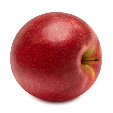 Red apple isolated on white background. Creative healthy food concept. Natu.. Stock Photos