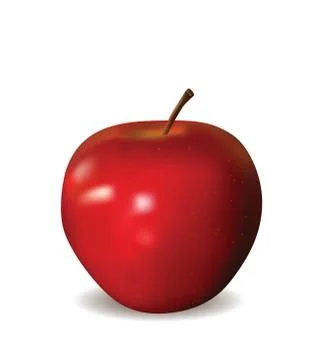 Red apple isolated on white Stock Illustration