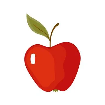 Red apple isolated on white Stock Illustration