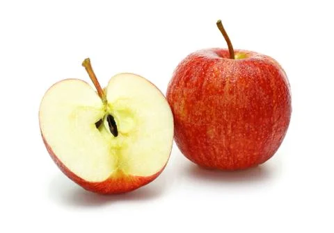 Red apple isolated on the white Stock Photos