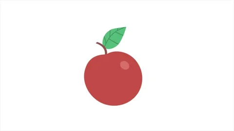 Red apple with leaf Stock Footage 231502458