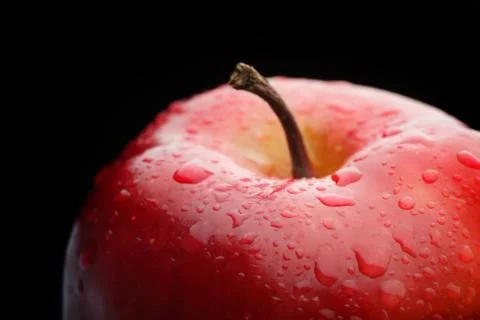 Red apple, macro Stock Photos