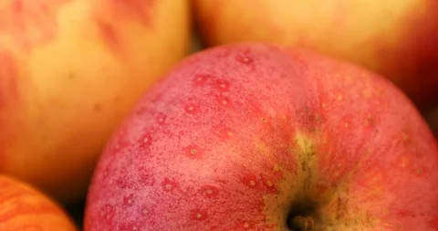 Red apple in movement Stock Footage 87165991