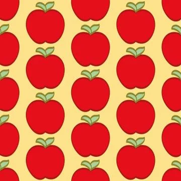 Red Apple Pattern Stock Illustration